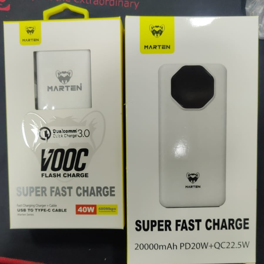 Marten 20,000mAh Ultra-Fast Power Bank ⚡🔋